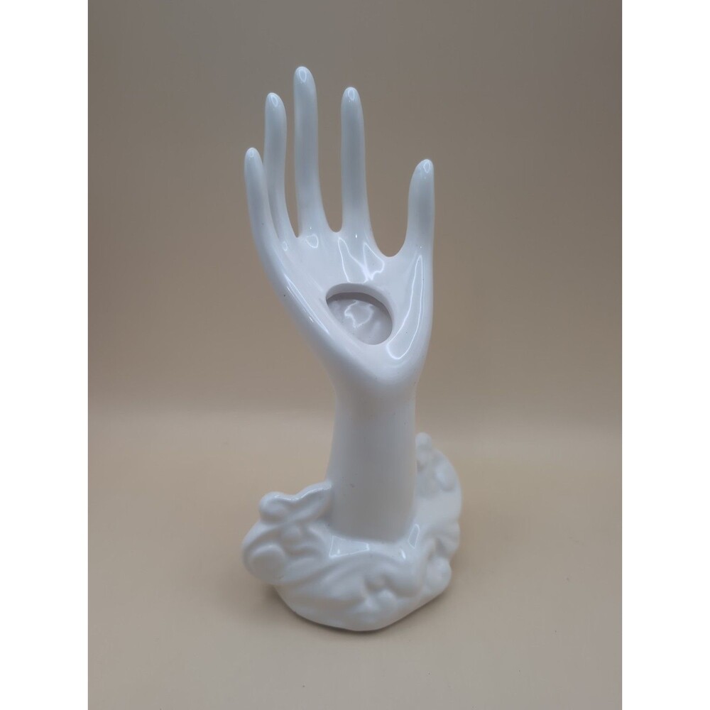 White Porcelain Soliflore Ring Holder Limoges France 20th Century